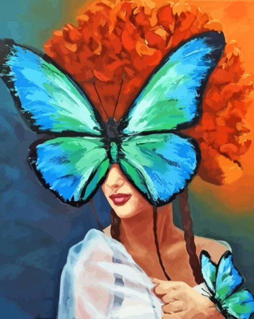 Girl With Butterfly Paint By Numbers