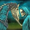 Gothic Skeleton And Horse Paint By Numbers