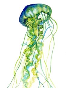 Green Jellyfish Art Paint By Numbers
