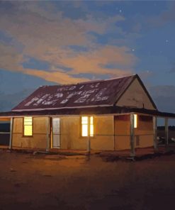 Home In Outback Australia At Night Paint By Numbers