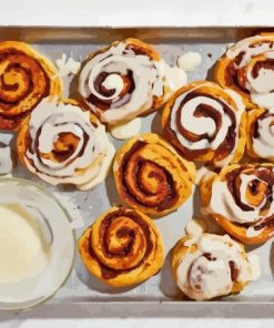 Homemade Cinnamon Buns Paint By Numbers