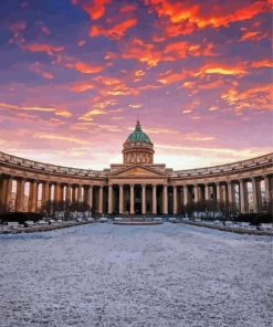Kazan Cathedral Sunset Scene Paint By Numbers