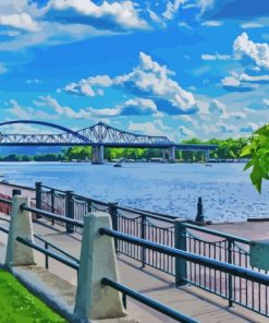 La Crosse Wisconsin Riverside Park Paint By Numbers