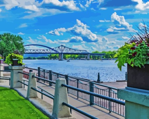 La Crosse Wisconsin Riverside Park Paint By Numbers