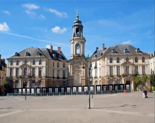 Mairie De Rennes France Paint B Numbers