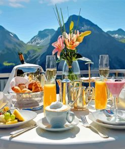 Morning Breakfast In The Alps Paint By Numbers