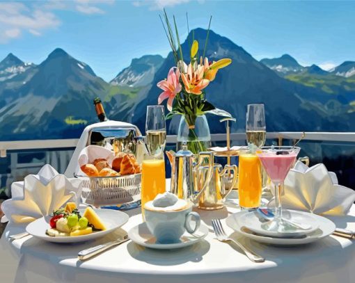 Morning Breakfast In The Alps Paint By Numbers