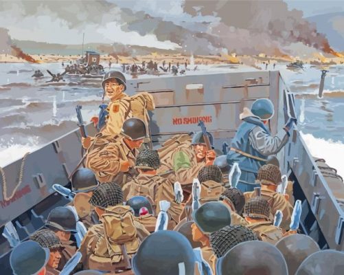 Normandy Omaha Beach Paint By Numbers