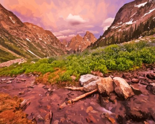 North Cascade Canyon Paint By Numbers