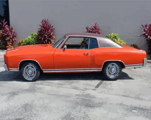 Orange Chevy Monte Carlo Car Paint By Numbers