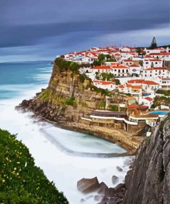 Portugal Azenhas Do Mar Town Paint By Numbers