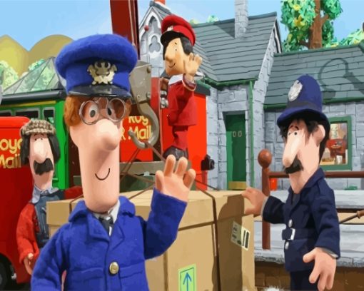 Postman Pat Characters Paint By Numbers