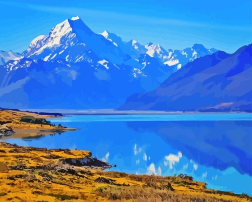 Pukaki Lake Paint By Numbers