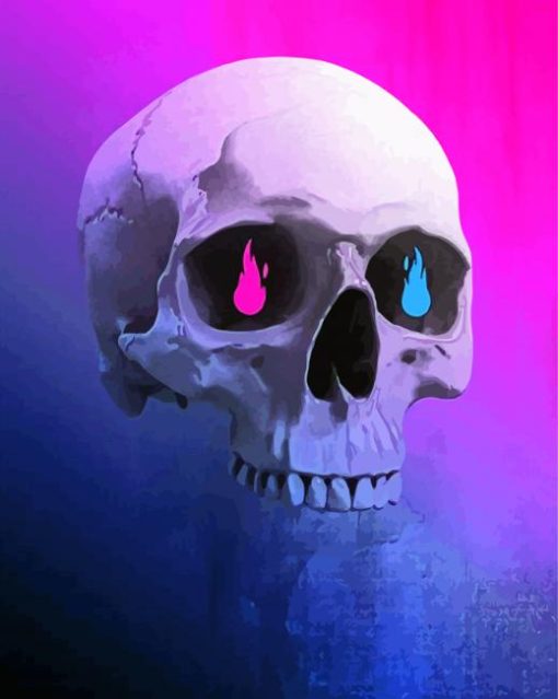 Purple Skull Paint By Numbers