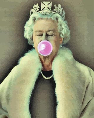 Queen Blowing Bubble Paint By Numbers