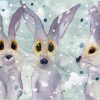 Rabbits In Snow Paint By Numbers