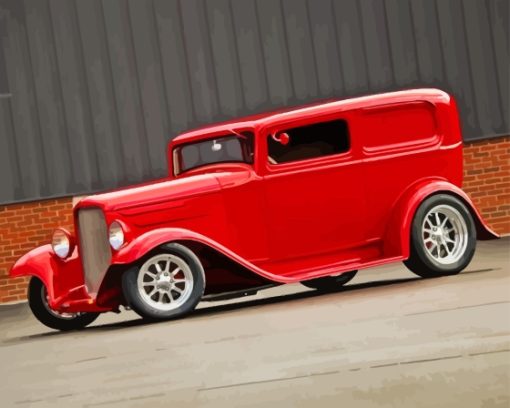 Red 1932 Ford Car Paint By Numbers