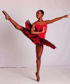 Red African Ballet Dancer Paint By Numbers
