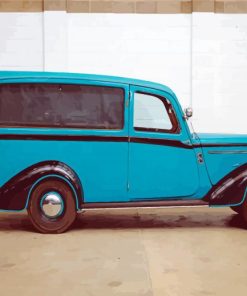 Retro Blue Humber Pullman Limousine Paint By Numbers