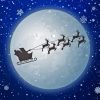 Santa Claus Silhouette Full Moon Paint By Numbers