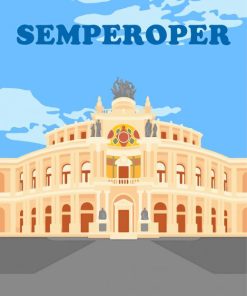 Semperoper Dresden Poster Paint By Numbers