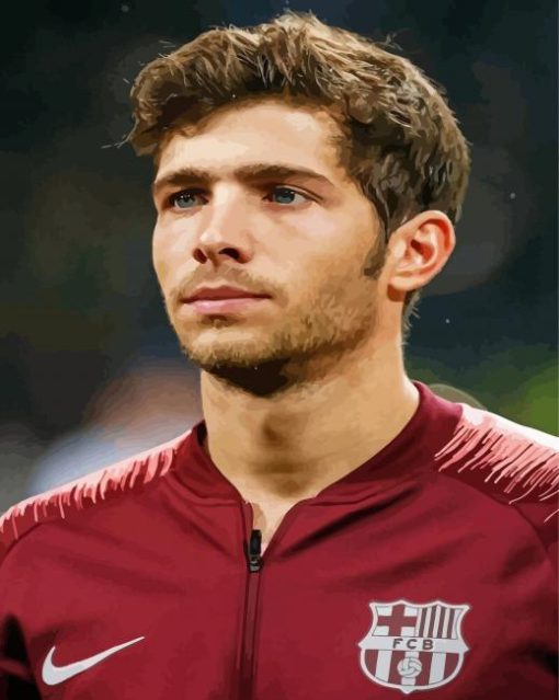 Sergi Roberto Spanish Football Player Paint By Numbers