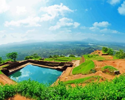 Sigiriya Rock Fortress Sri Lanka Paint By Numbers