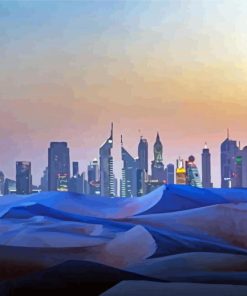 Skyline Dubai Desert Paint By Numbers