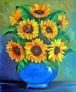 Sunflowers Vase Art Paint By Numbers