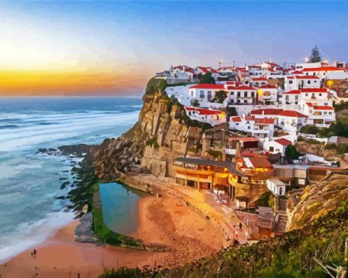 Sunset At Azenhas Do Mar Paint By Numbers