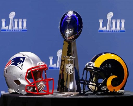 Super Bowl Helmets Paint By Number