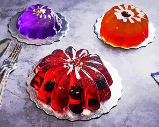 Sweet Jelly Desserts Paint By Numbers