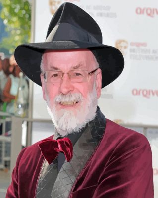 Terry Pratchett Smiling Paint By Numbers