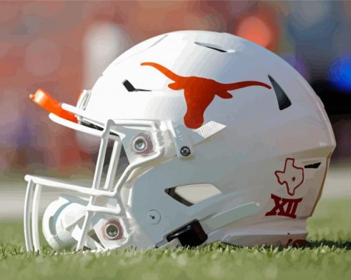 Texas Longhorns Football Helmet Paint By Numbers