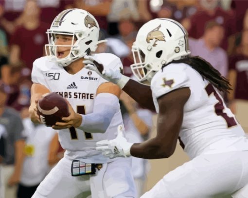 Texas State Bobcats Team Paint By Numbers