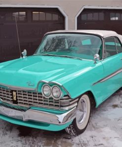 Turquoise Plymouth Belvedere Paint By Numbers