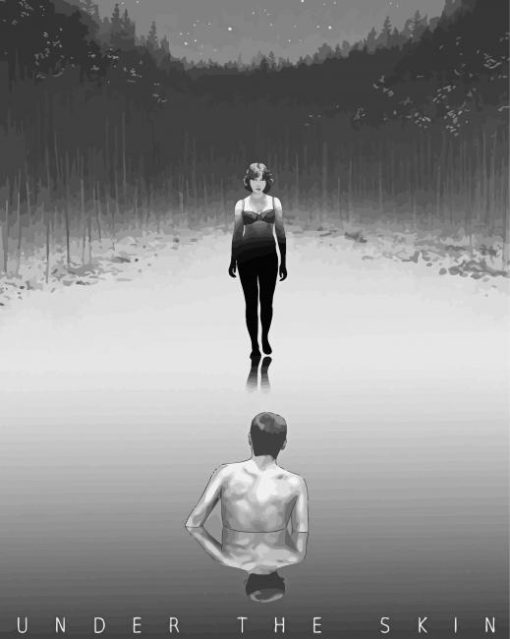 Under The Skin Black And White Poster Paint By Numbers