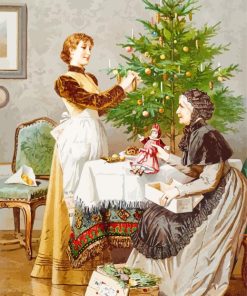 Victorian Christmas Tree Paint By Numbers