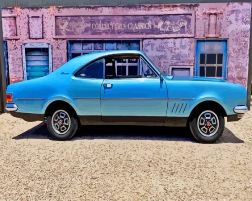 Vintage Blue Holden Monaro Car Paint By Numbers