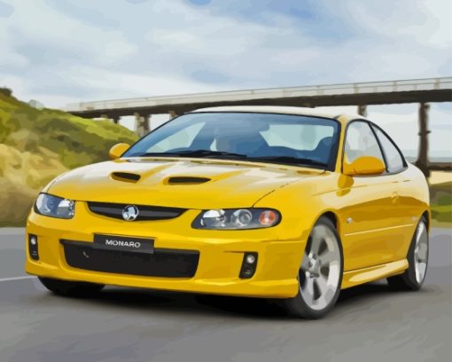 Yellow 2005 Holden Monaro Paint By Numbers