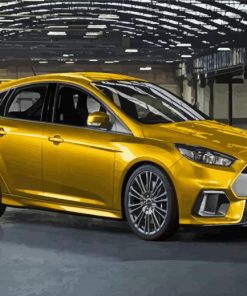 Yellow Ford RS Paint By Numbers