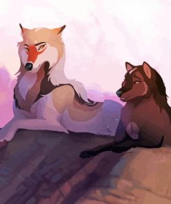 Young Cartoon Wolves Paint By Numbers