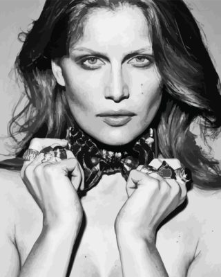 Black And White Laetitia Casta Paint By Numbers