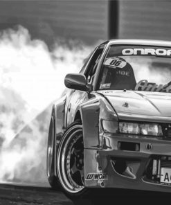Black And White Silvia S13 Paint By Numbers