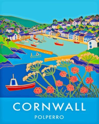 Cornwall Polperro Poster Paint By Numbers