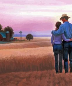 Couple In Farm Field Paint By Numbers