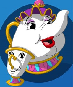 Cute Mrs Potts Paint By Numbers