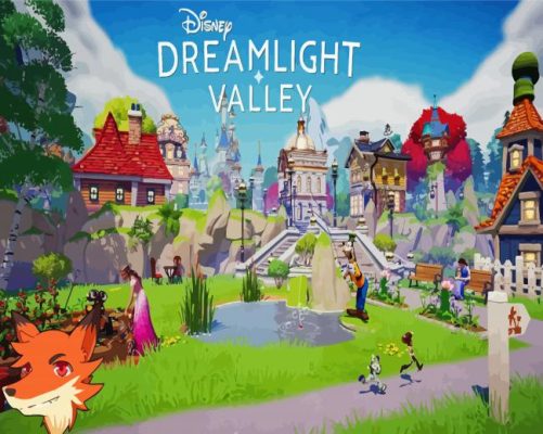 Disney Dreamlight Valley Poster Paint By Numbers