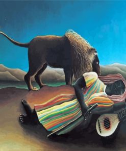 Henri Rousseau Sleeping Gypsy Paint By Numbers