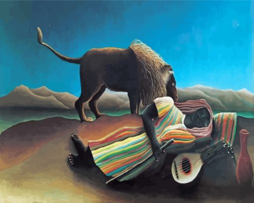 Henri Rousseau Sleeping Gypsy Paint By Numbers